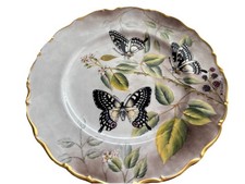 Exotic Butterflies Porcelain wall Plate 26cm Diameter. Hand Painted. Pls Read