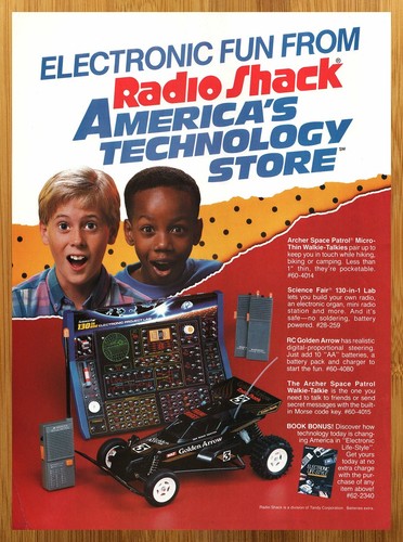 1990 radio shack vintage print - 1990,
