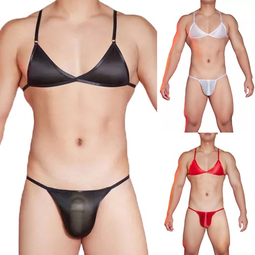Men sissy lingerie set sheer - men's,