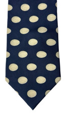 Ian Heath Tie Rack Egg & Chick Patterned Tie Made In Italy 100% Silk Navy