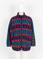 VINTAGE Aztec, Southwestern Pattern Fleece Jacket  M/L Oversize Fit No Label