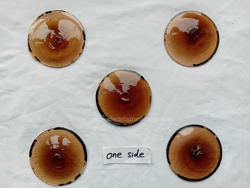 Five peach roundels - , for