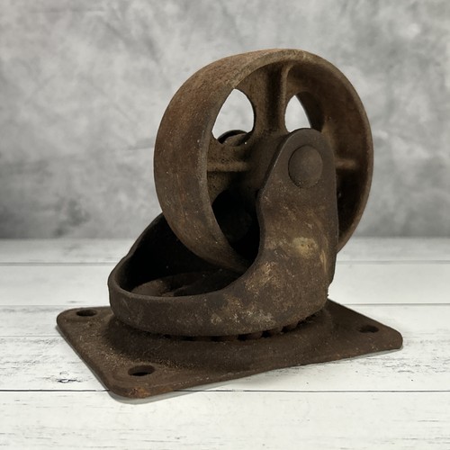 Antique industrial iron swivel - industrial,