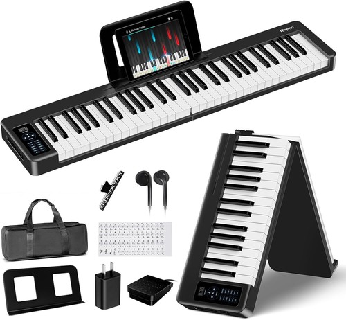 Key folding piano - folding, keyboard