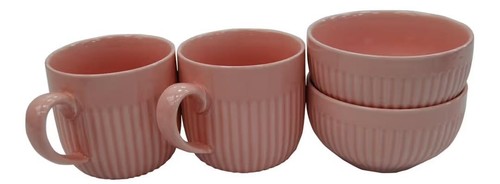 Pink porcelain mug bowl - &,
