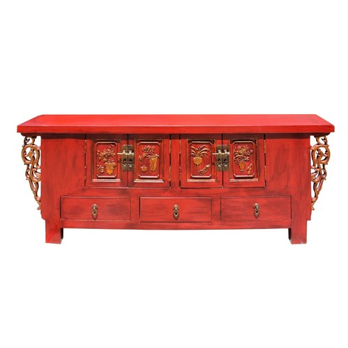 Chinese distressed red dragon - red,
