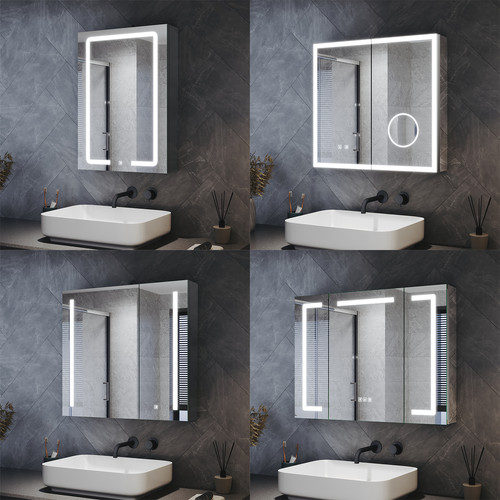 Led bathroom mirror cabinet - bathroom,