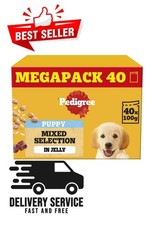 40 x 100g Pedigree Puppy Wet Dog Food Pouches Mixed Selection in Jelly