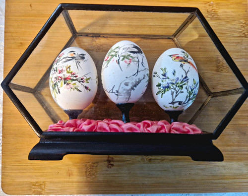 Hand painted ceramic bird - 3, hand-painted