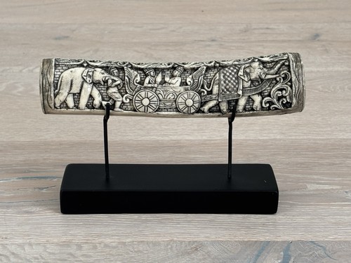 Indian cow bone carved - indian,