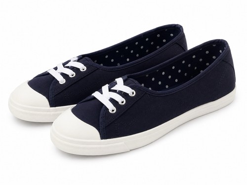 Womens navy canvas trainers - tu,