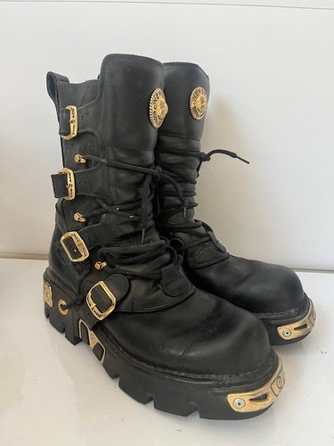 New rock black - leather, boots