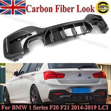 CARBON ABS REAR DIFFUSER LIP FOR BMW 1 SERIES F20 F21 M SPORT 2015-2019 FACELIFT