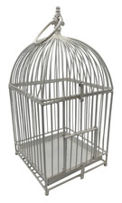 White Metal Birdcage Wedding Centrepiece Decorative Vintage Style - A14T O744