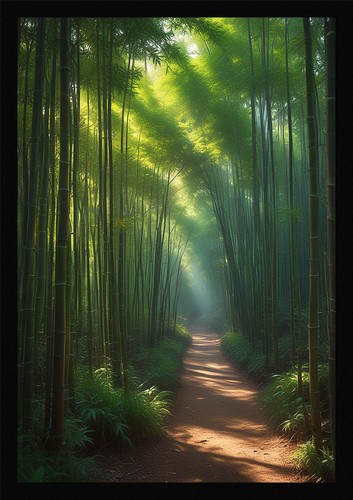Soft forest path - soft, framed