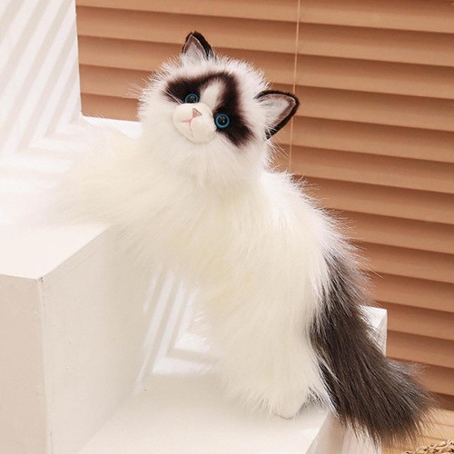 Realistic plush cat - realistic,