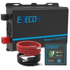 EDECOA 1200W Power Inverter 12V to 240V Pure Sine Wave Inverter TypeC USB Remote