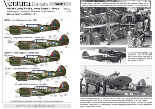 Ventura va48117 rnzaf curtiss - va48117,