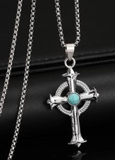 CELTIC CROSS TURQUOISE STONE
