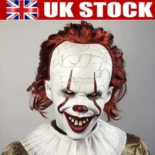 Halloween Men Kids Stephen King's It Pennywise Clown Cosplay Mask Costume Outfit