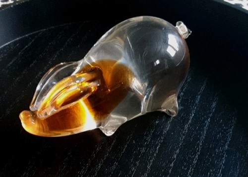 Handbown vintage pig - handbown,