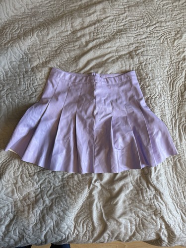 Women lilac leather skirt - women’s,