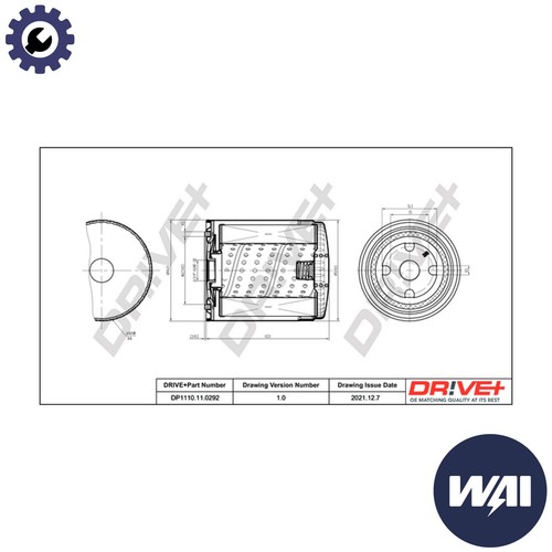Oil filter dp1110 0292 for - oil,