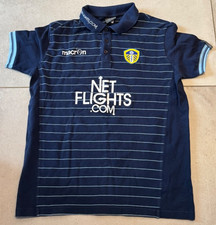 Leeds United Macron 2009 Football Polo Shirt Adults Large - Excellent Condition