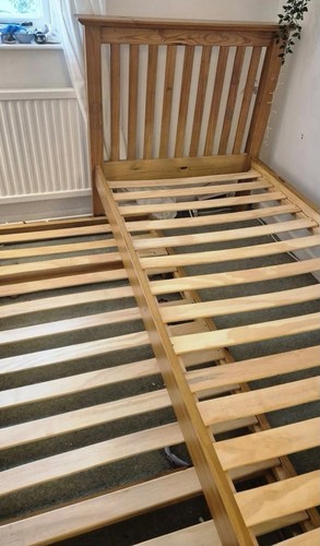 Oak trundle bed with 2 - m&s,