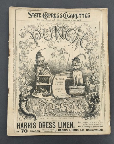Punch magazine april - magazine, 1912