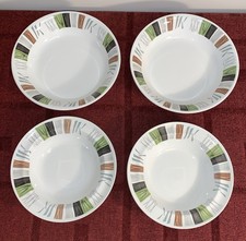4 Mixed Alfred Meakin Retro Tangier Bowls, 2x(7.5" x 1.5"), 2x(6.5" x 1.25")