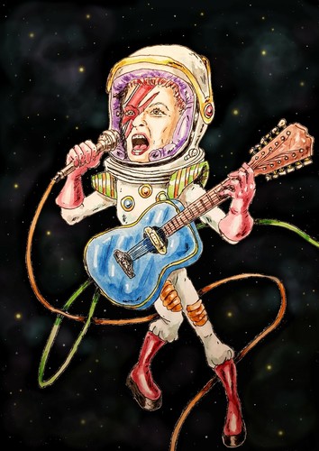 David bowie the starman card - bowie, card.