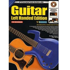 Learn To Play Left Handed Guitar Electric or Acoustic Music Book DVD Rom  F2~