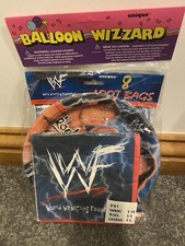 Vintage WWF WWE Wresting Party Pack Loot Bags Plates Napkins