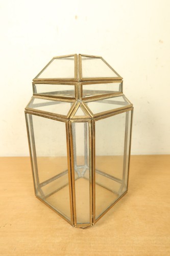 Vintage brass glass - brass,