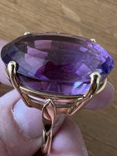 Oval facetted Amethyst Ring