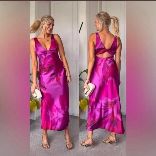 Zara purple and pink floral - and,