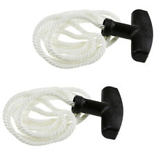 Lawnmower Starter Pull Handle & Cord Line/Rope Mower Engine Petrol Universal x 2