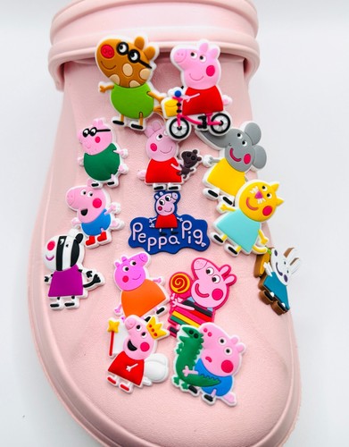 Peppa pig charms fits crocs - peppa,