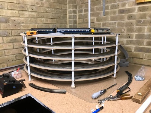 Model railway helix - model,