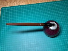 Whitefriars Red Glass Bubbles Pen Stand : Parker 51 Brown Desk Pen for service !