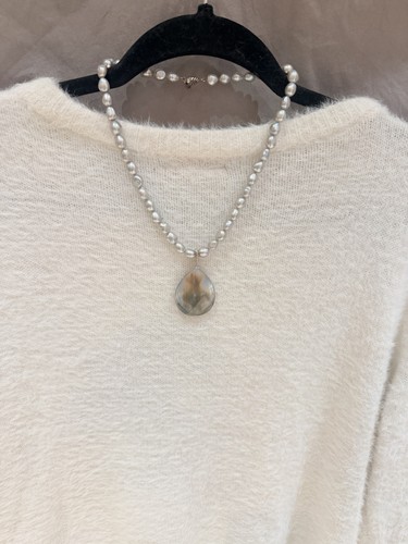Honora grey freshwater pearl - freshwater,