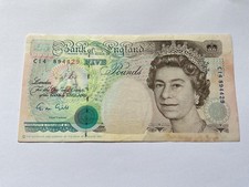 Bank  Of England £5.00  Five Pound Banknote - G M Gill - C14 894429