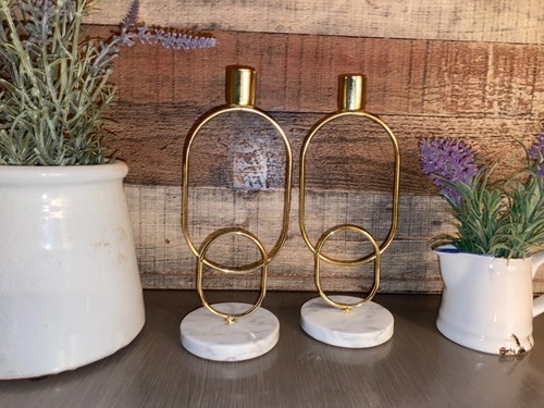Elegant gold candle holder - candle,