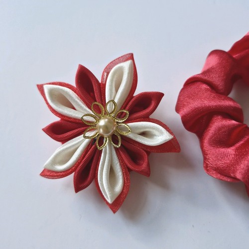 Handmade kanzashi flower hair - kanzashi,