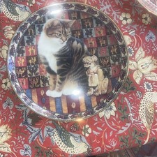 Cats Around The World Plate. Malteazer In Peru.Danbury Mint . Lesley Anne ivory
