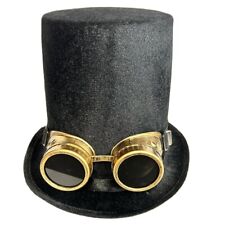 Tall Black Top Hat & Gold