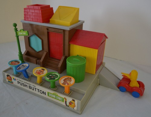 Vintage sesame street push - street,