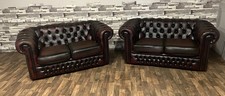 chesterfield 2x2 seater sofas. top quality in oxblood red. 