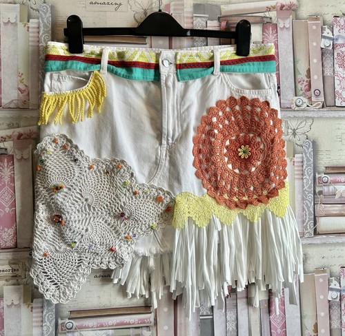 Women white denim bohemian - women's,